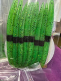 THE ENFORCER 5"stick bait with reinforced hook sleeve PEPPERED CHARTREUSE