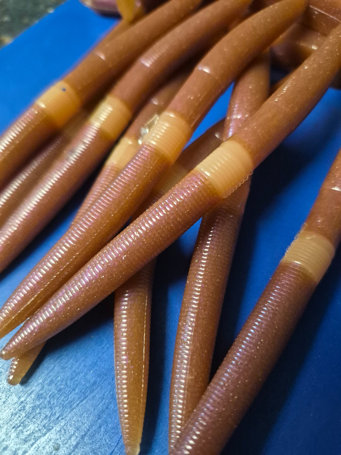 The ENFORCER 5"stick bait with reinforced hook sleeve RED EARTHWORM