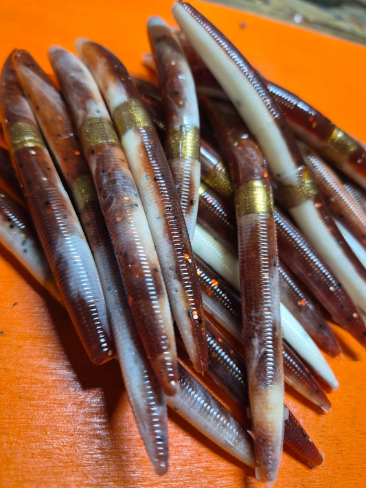 THE ENFORCER 5"stick bait with reinforced hook sleeve ROOT BEER FLOAT