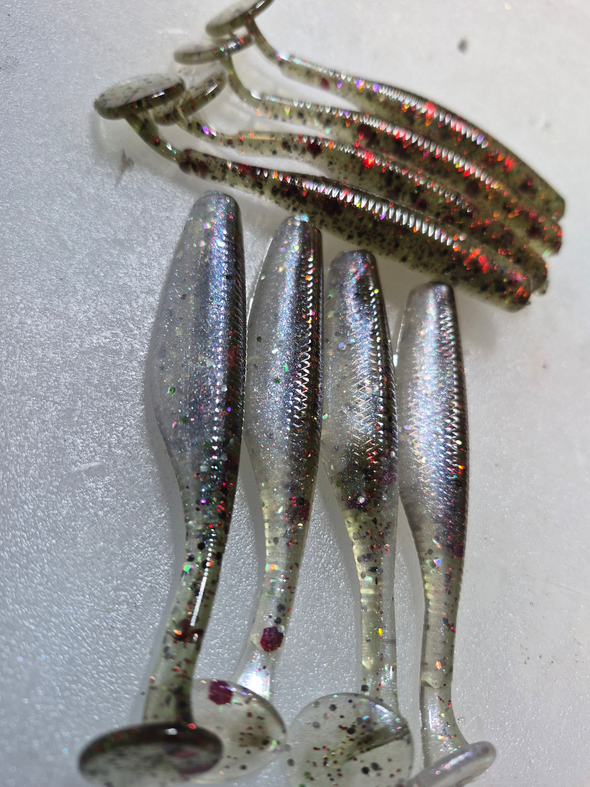 3.8" ASSASIN SWIMBAIT Watermelon Red 8pk