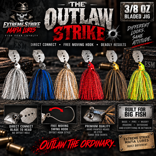 THE OUTLAW STRIKE free hook swing direct connect bladed jig.